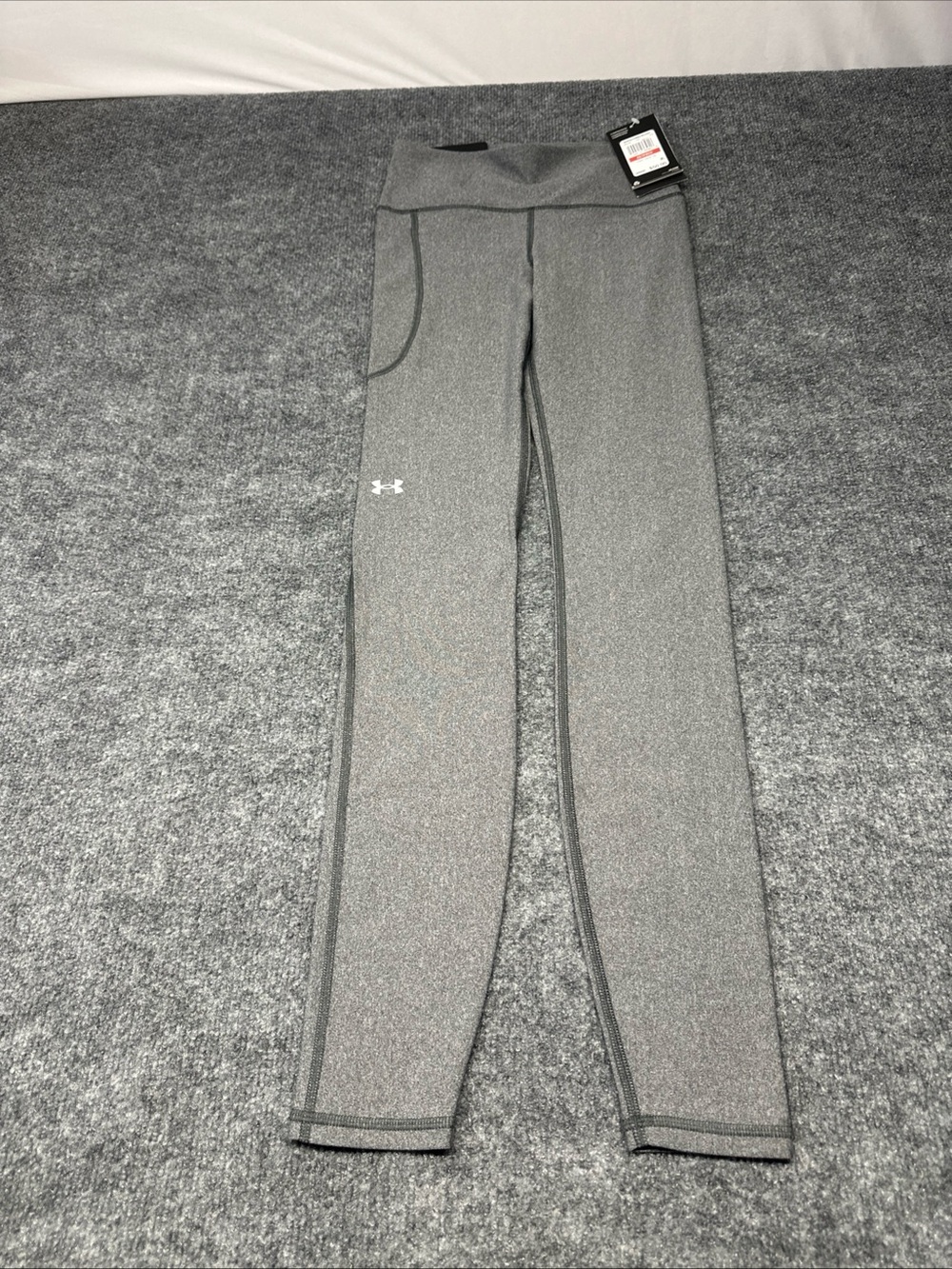 Under Armour Girls' Gray Heather Performance Leggings